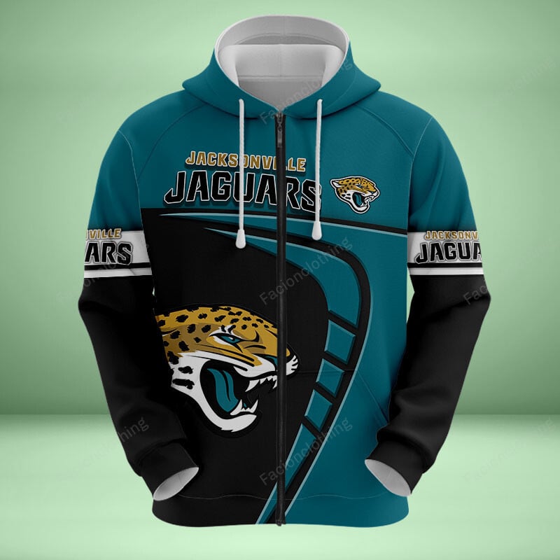 Sportswearmerch Jacksonville Jaguars NFL Personalized Zip Hoodie For Fan
