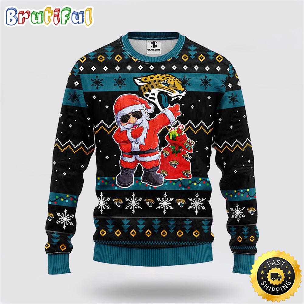 Sportswearmerch Jacksonville Jaguars NFL Santa Claus Ugly Christmas Sweater For Fan