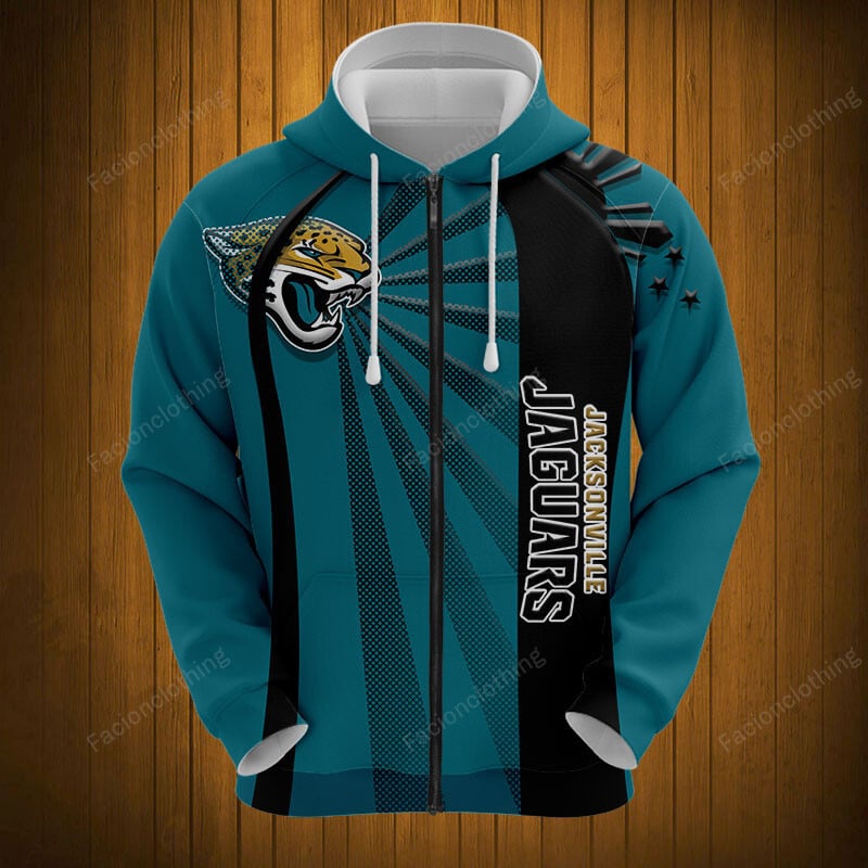Sportswearmerch Jacksonville Jaguars NFL Zip Hoodie Personalized For Fan