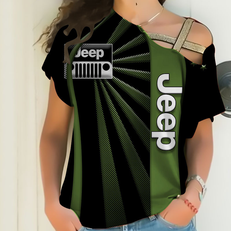 Sportswearmerch Jeep Car Personalized Fashion Strapless Short Sleeve For Fan