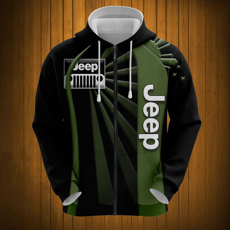 Sportswearmerch Jeep Car Personalized Fashion Zip Hoodie For Fan