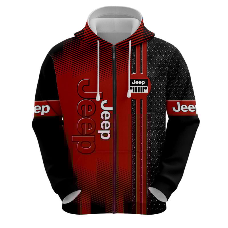 Sportswearmerch Jeep Car Personalized Fashion Zip Hoodie For Fan