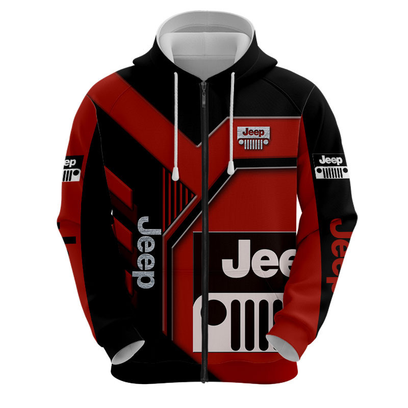 Sportswearmerch Jeep Car Personalized Fashion Zip Hoodie For Fan
