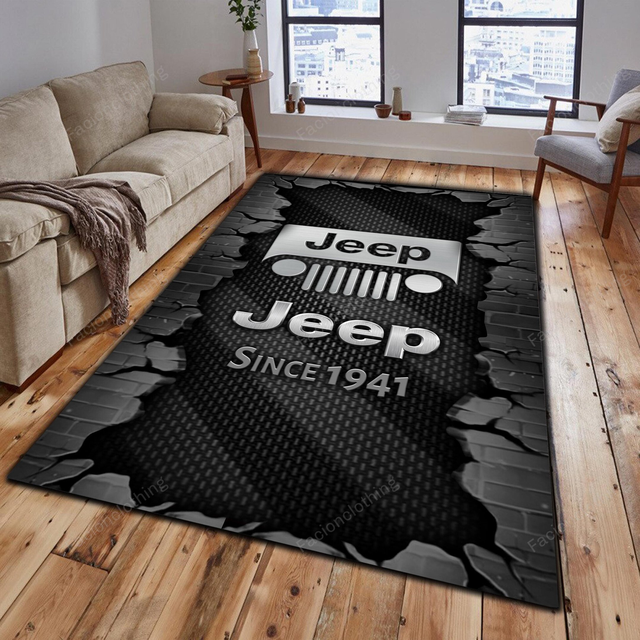 Sportswearmerch Jeep Car Personalized Rug For Fan