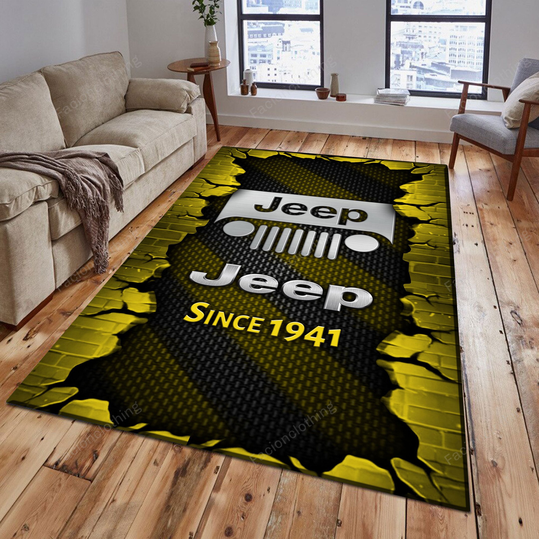 Sportswearmerch Jeep Car Personalized Rug For Fan