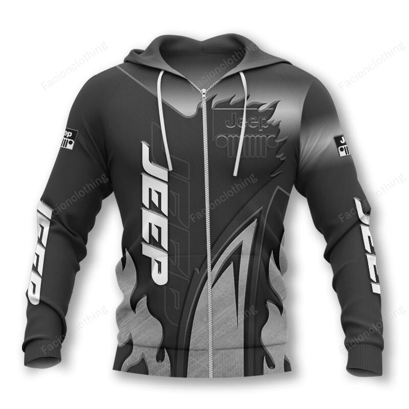 Sportswearmerch Jeep Car Personalized Zip Hoodie For Fan