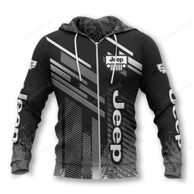 Sportswearmerch Jeep Car Personalized Zip Hoodie For Fan