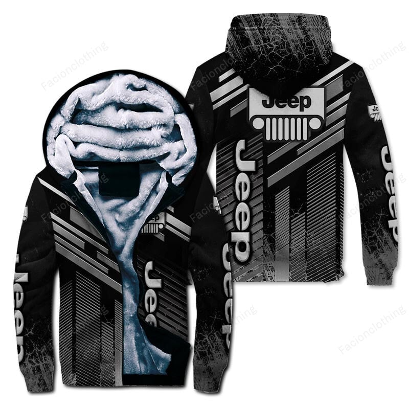 Sportswearmerch Jeep Car Personalized Zip Hoodie Velvet Hoodie For Fan