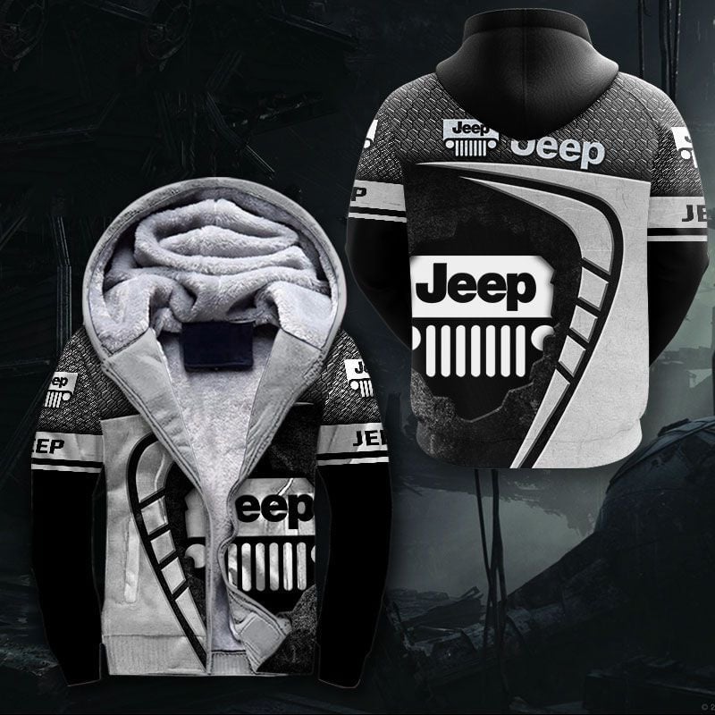 Sportswearmerch Jeep Car Wranglerb Personalized Fashion Fleece Zip Hoodie Jacket For Fan