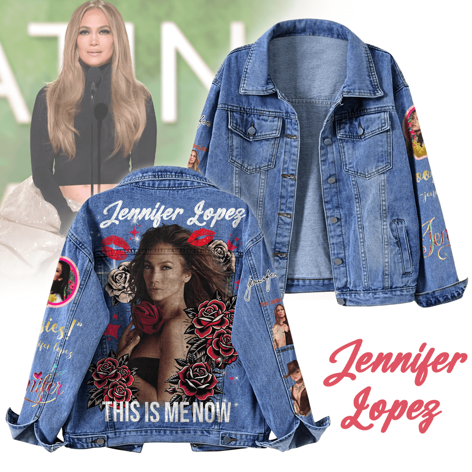 Sportswearmerch Jennifer Lopez Denim Jacket Gift For Fans
