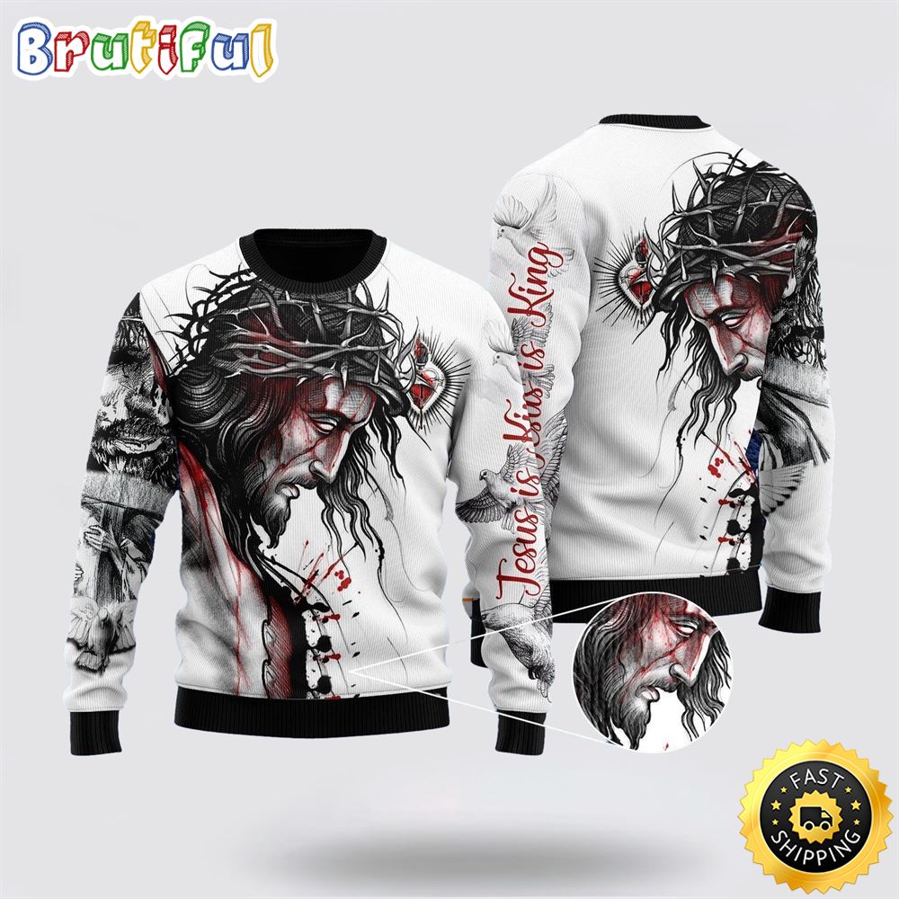 Sportswearmerch Jesus Catholic Christmas Sweater For Fan