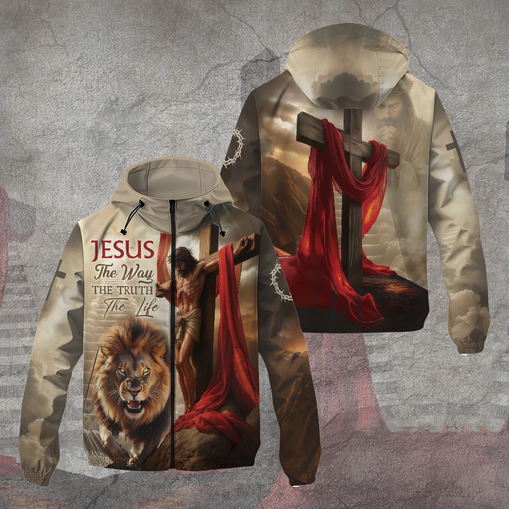 Sportswearmerch Jesus The Way The Truth The Life Windbreaker Jacket For Fan