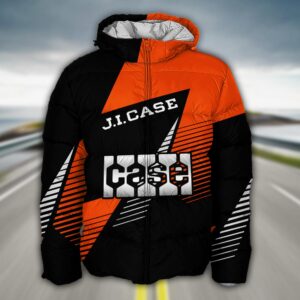 Sportswearmerch J.I. Case Tractor Puffer Jacket For Fan