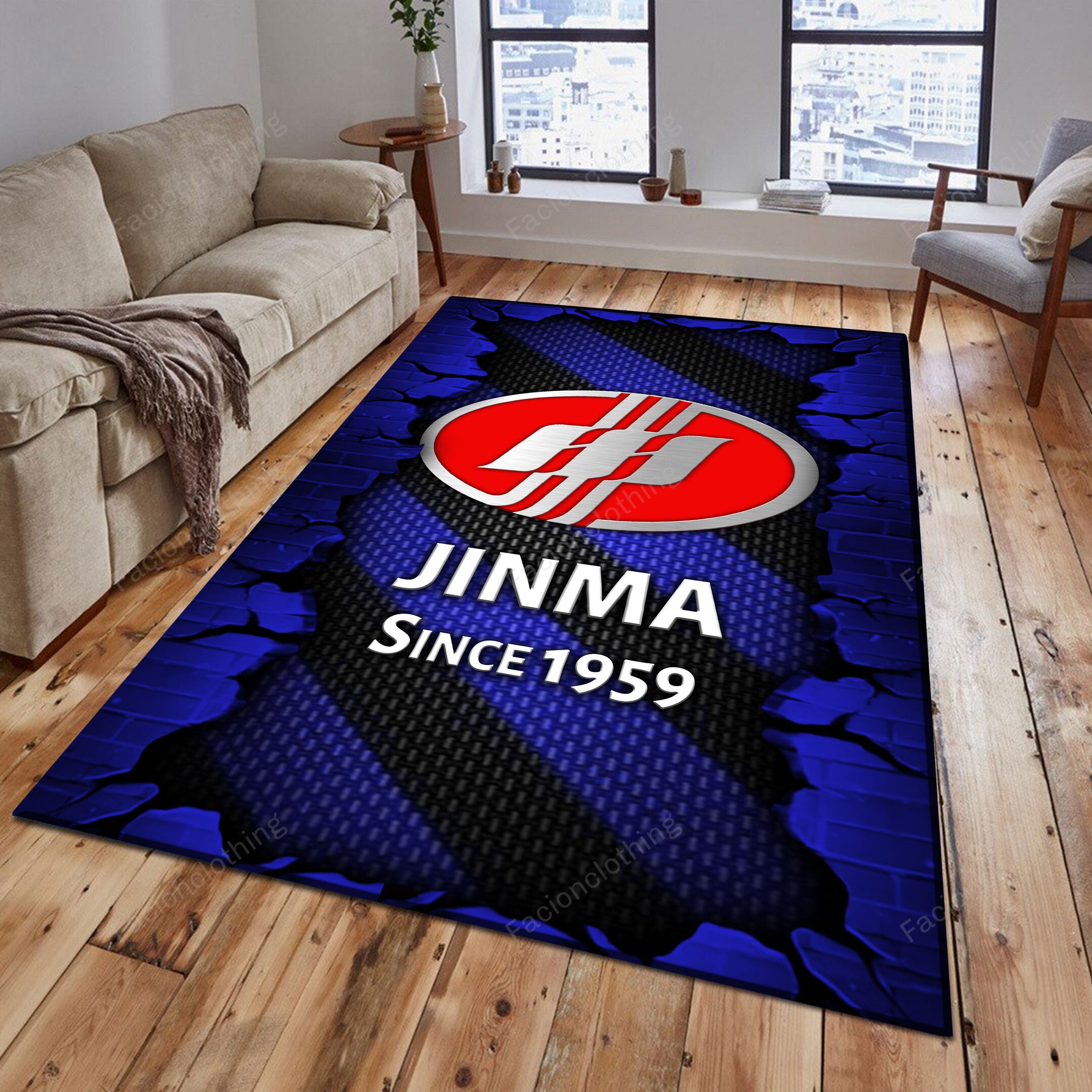 Sportswearmerch Jinma Tractor Personalized Rug For Fan
