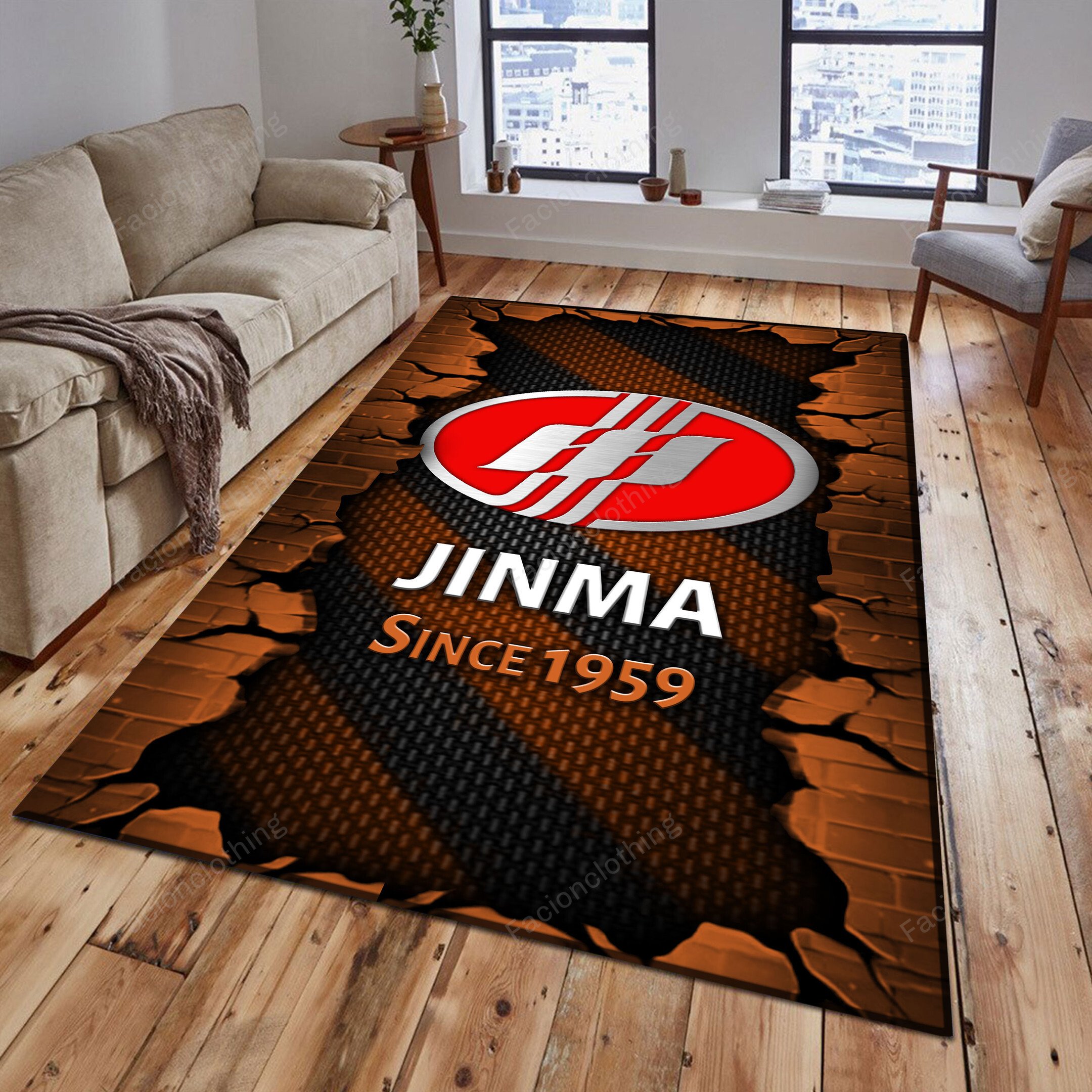 Sportswearmerch Jinma Tractor Personalized Rug For Fan