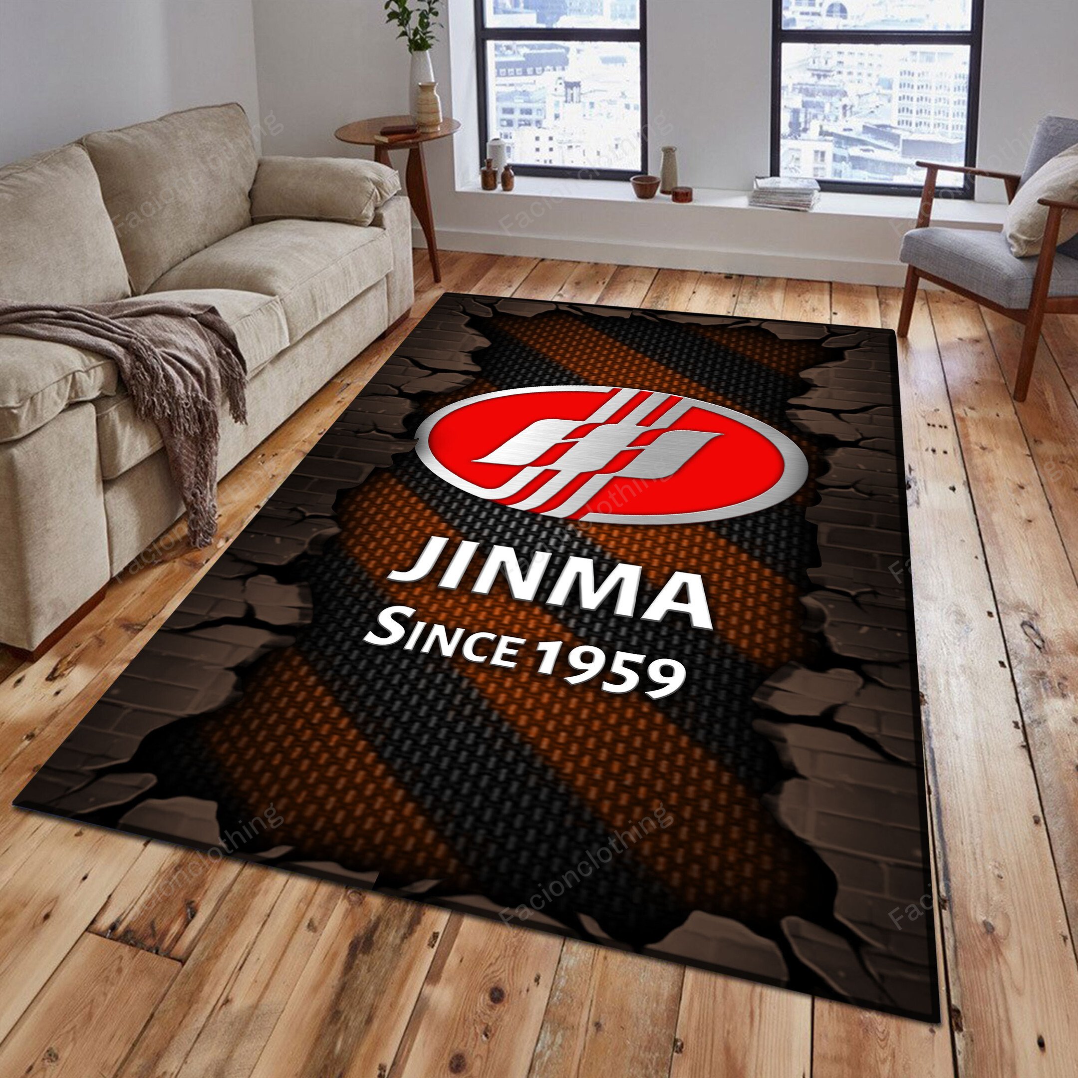 Sportswearmerch Jinma Tractor Personalized Rug For Fan