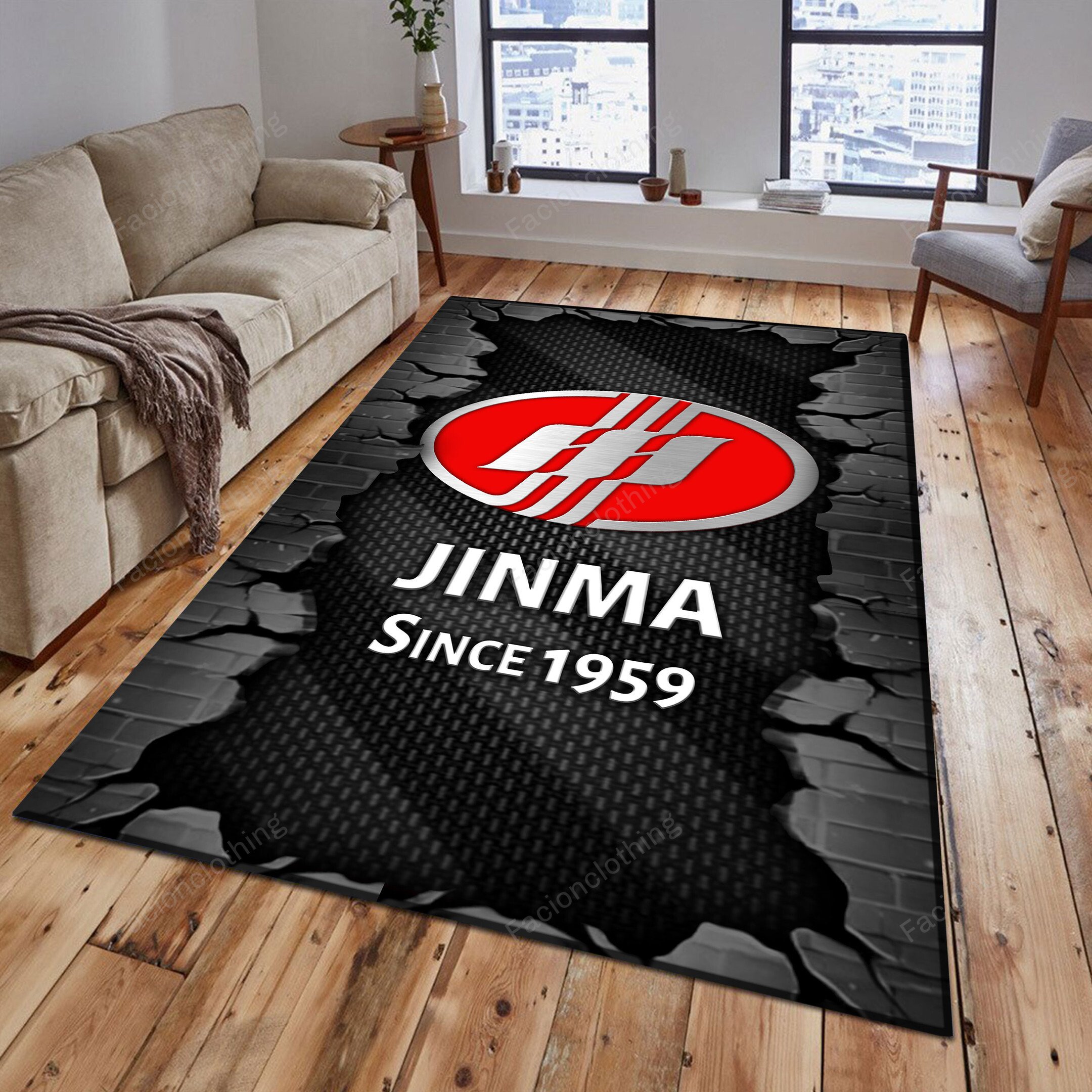 Sportswearmerch Jinma Tractor Personalized Rug For Fan