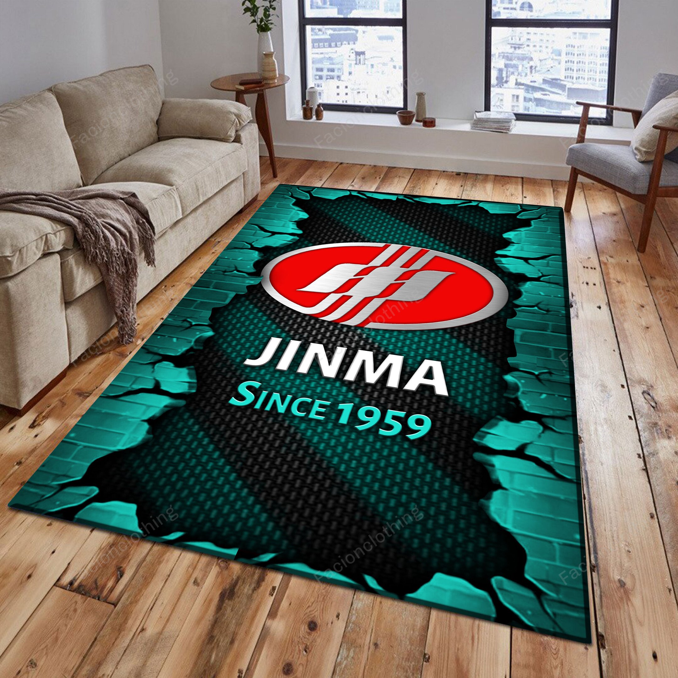 Sportswearmerch Jinma Tractor Personalized Rug For Fan