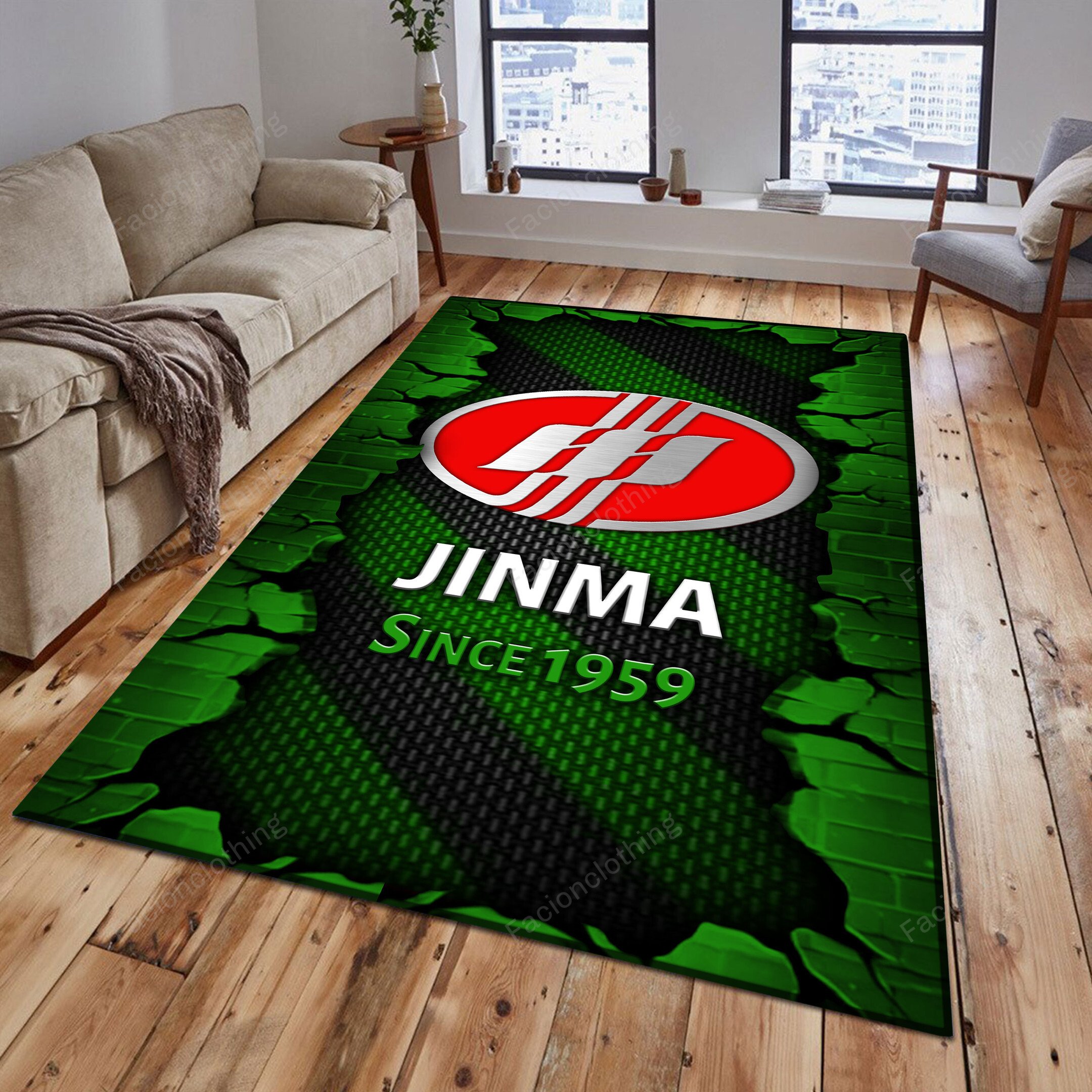Sportswearmerch Jinma Tractor Personalized Rug For Fan