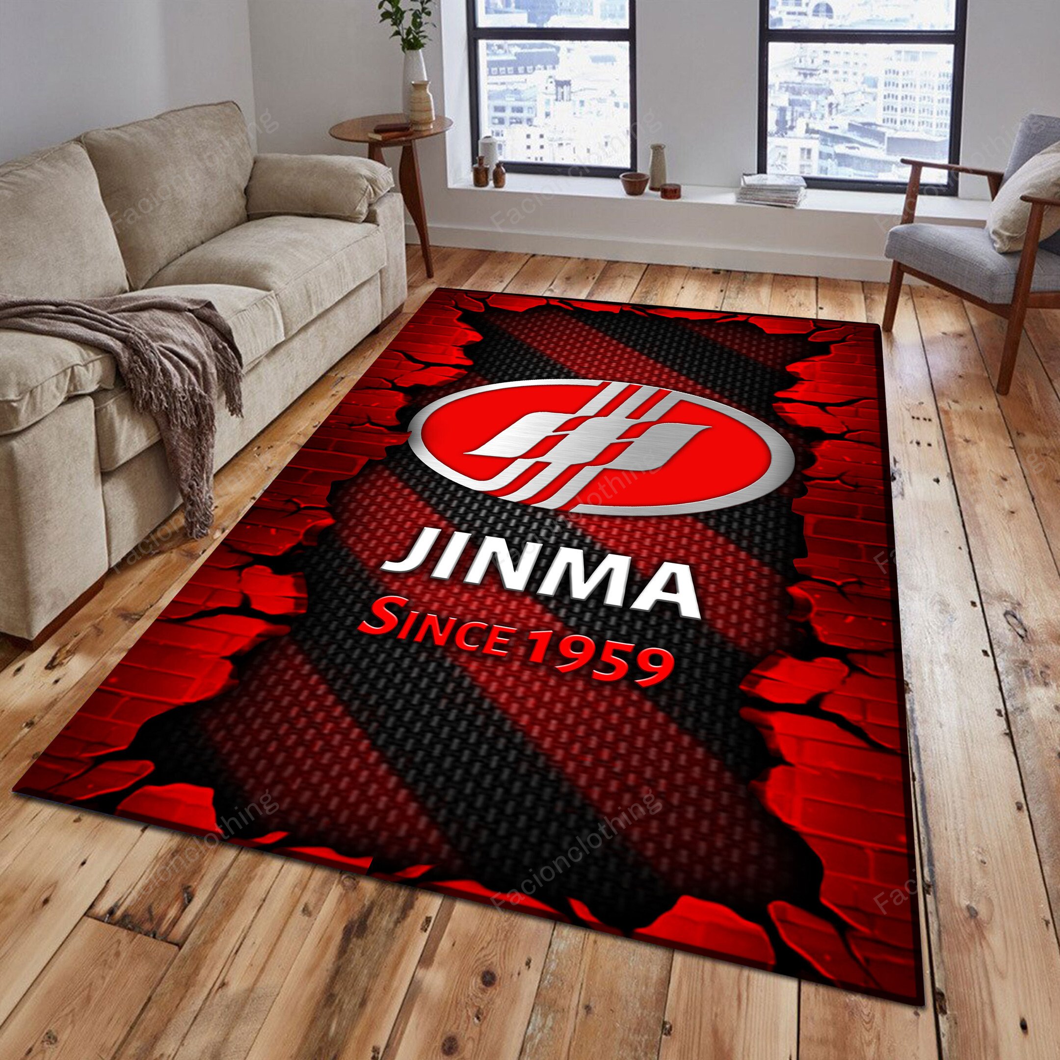 Sportswearmerch Jinma Tractor Personalized Rug For Fan