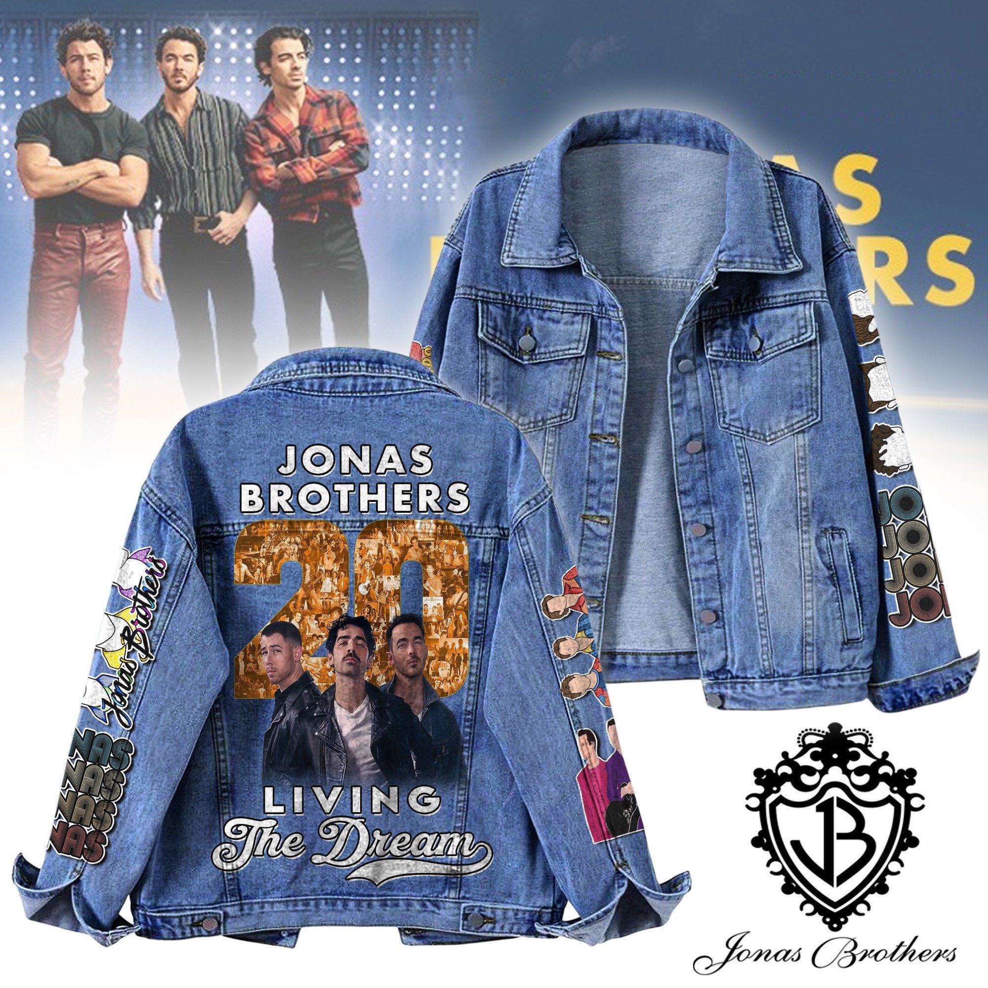 Sportswearmerch Jonas Brothers Denim Jacket Gift For Fans