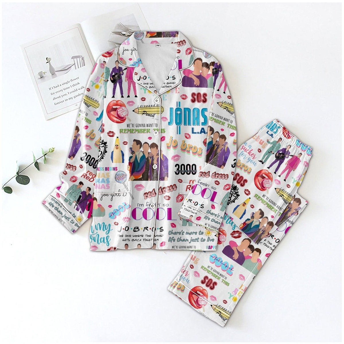 Sportswearmerch Jonas Brothers Long Pajamas Set Gifts For Fans