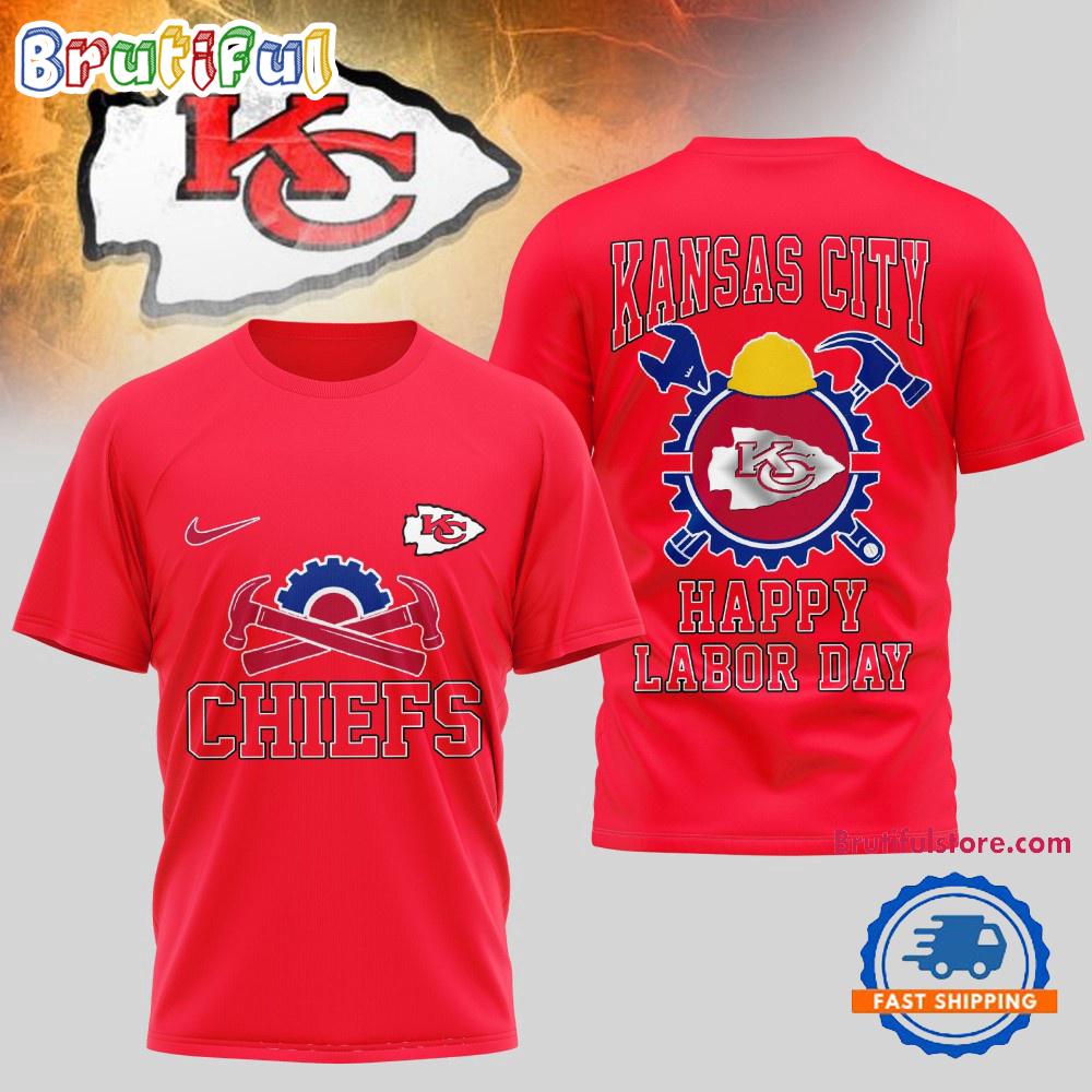 Sportswearmerch Kansas City Chief NFL Happy Labor Day 2025 Uniesx 3D Shirt For Fan
