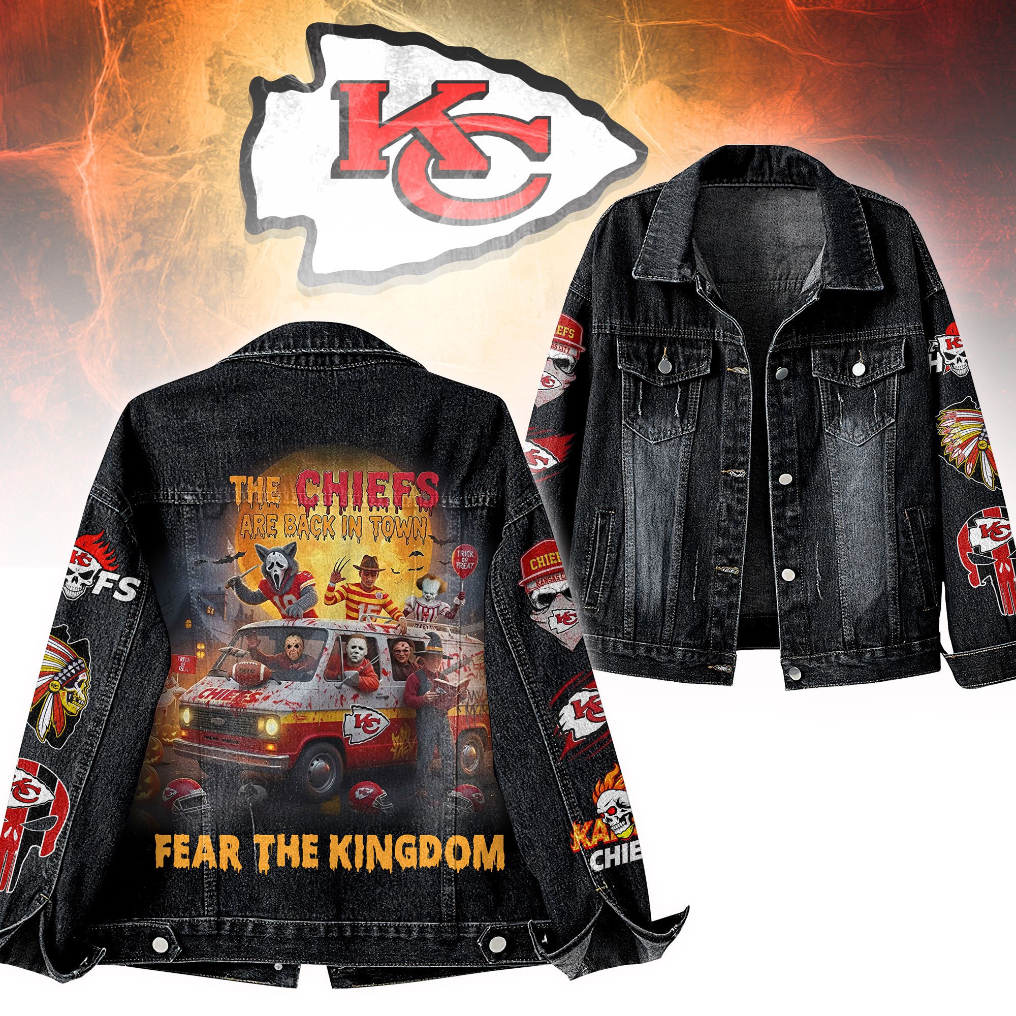Sportswearmerch Kansas City Chiefs Denim Jacket Gift For Fans
