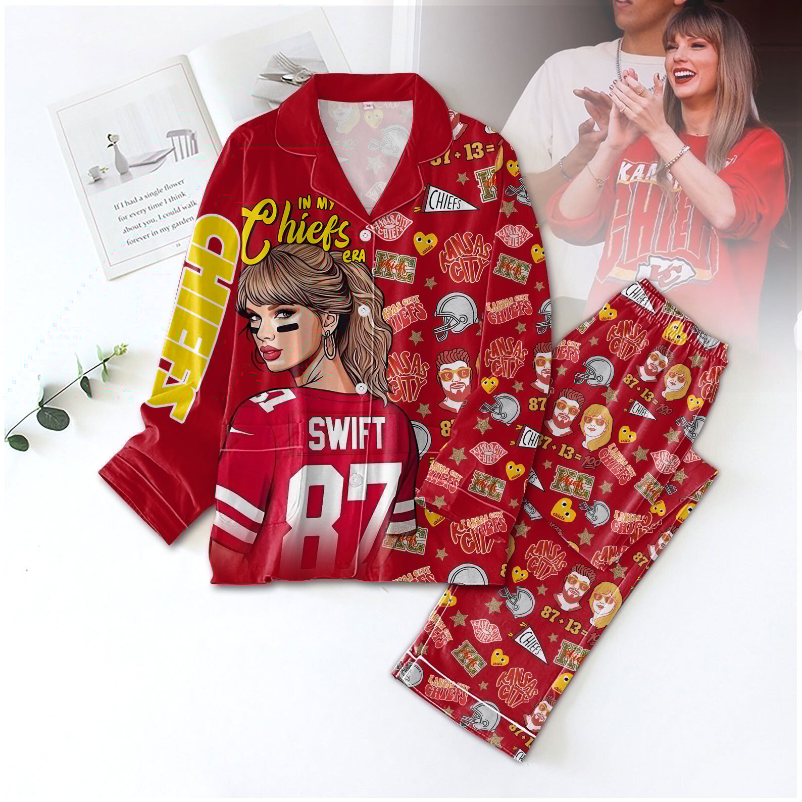 Sportswearmerch Kansas City Chiefs Long Pajamas Set Gifts For Fans