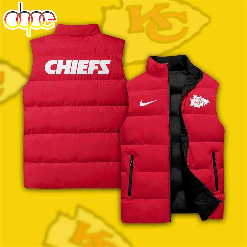 Sportswearmerch Kansas City Chiefs NFL 2024 Personalized Sleeveless Puffer Jacket For Fan
