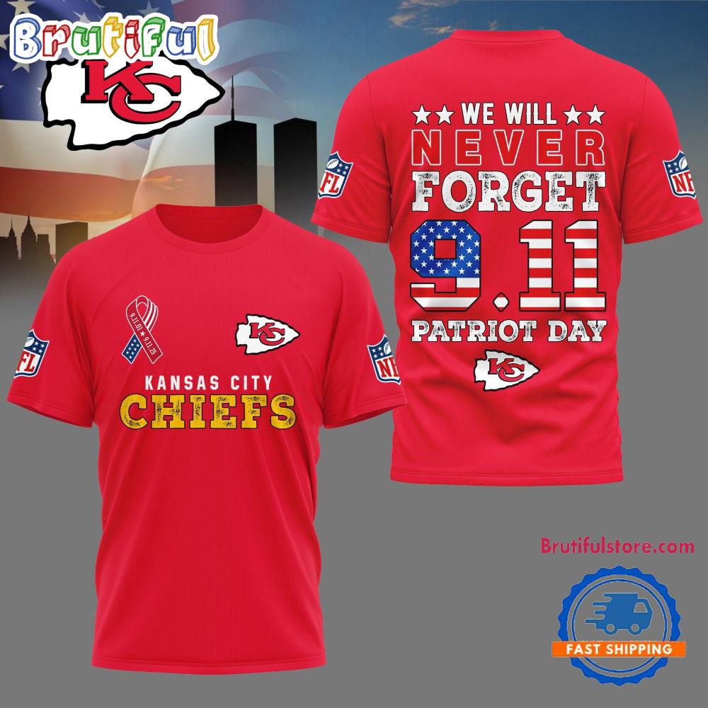 Sportswearmerch Kansas City Chiefs NFL And We Will Never Forget 9 11 Patriot Day T-Shirt For Fan