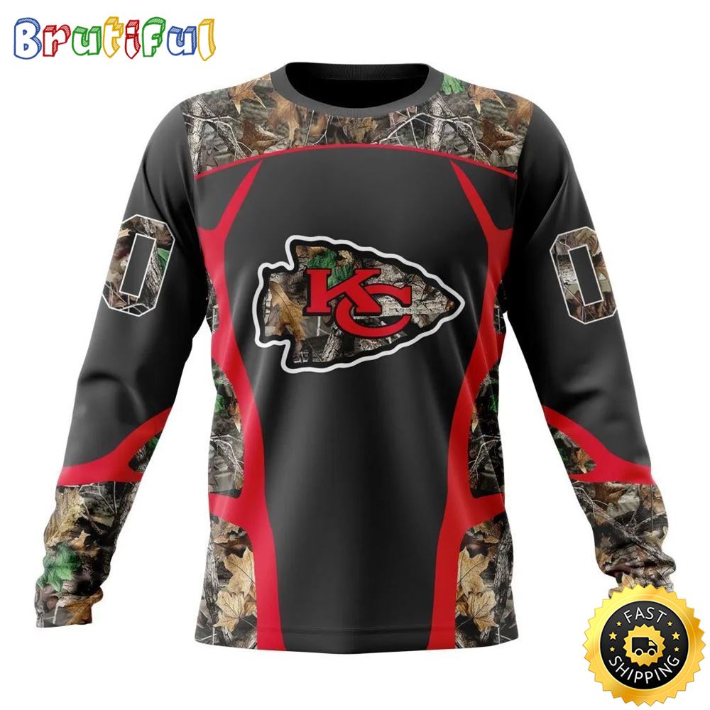 Sportswearmerch Kansas City Chiefs NFL Crewneck Camo Hunting Personalized Sweater For Fan