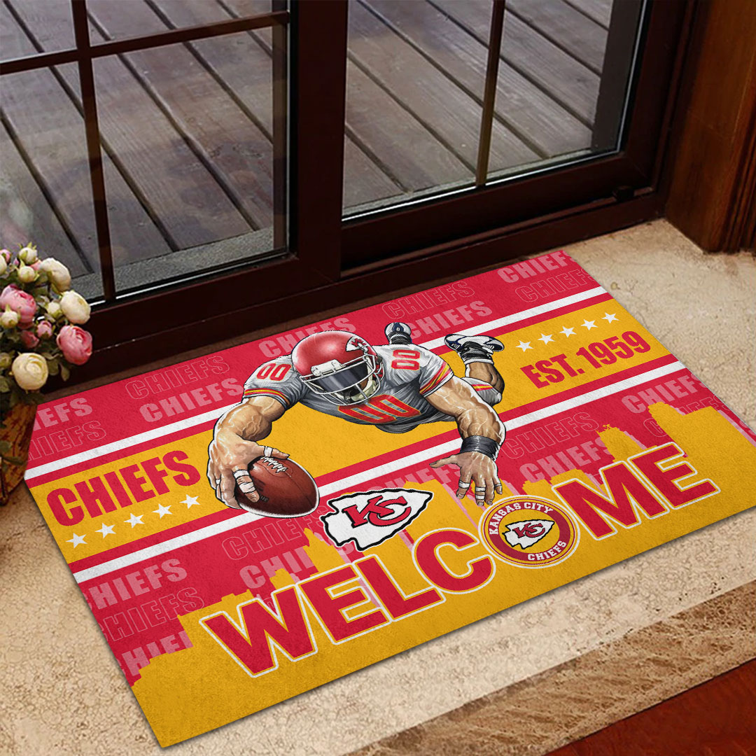 Sportswearmerch Kansas City Chiefs NFL Custom Doormat For Fan