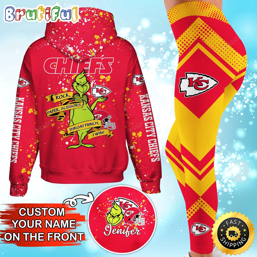 Sportswearmerch Kansas City Chiefs NFL Hoodie Leggings The Grinch For Fan