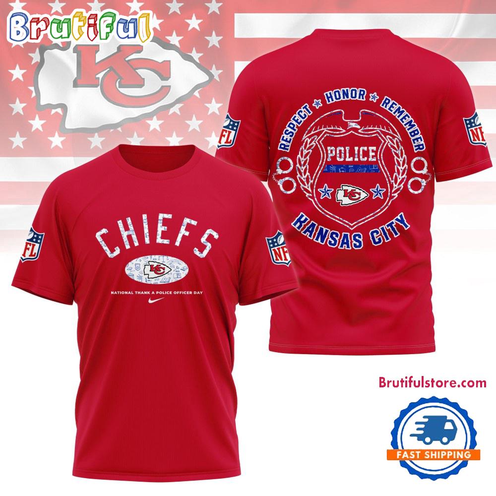Sportswearmerch Kansas City Chiefs NFL National Thank a Police Officer Day T-shirt For Fan