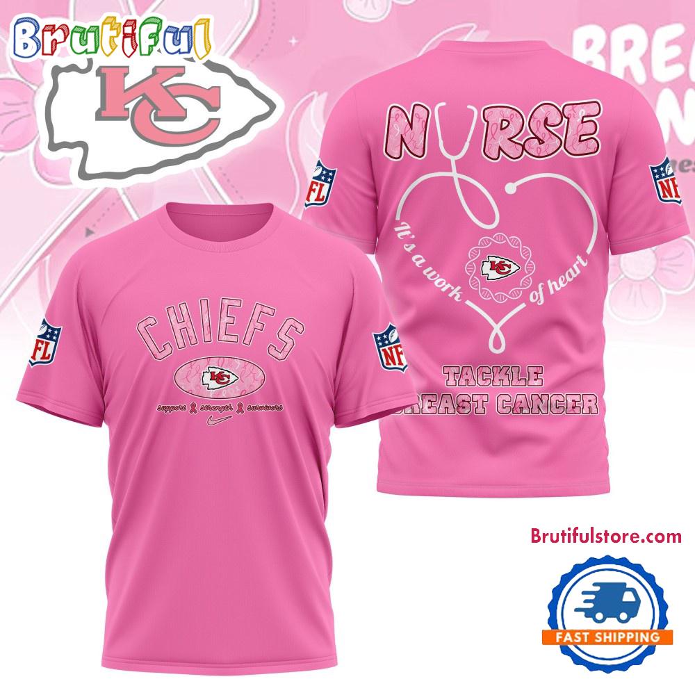 Sportswearmerch Kansas City Chiefs NFL Nurse Breast Cancer Awareness T-shirt For Fan