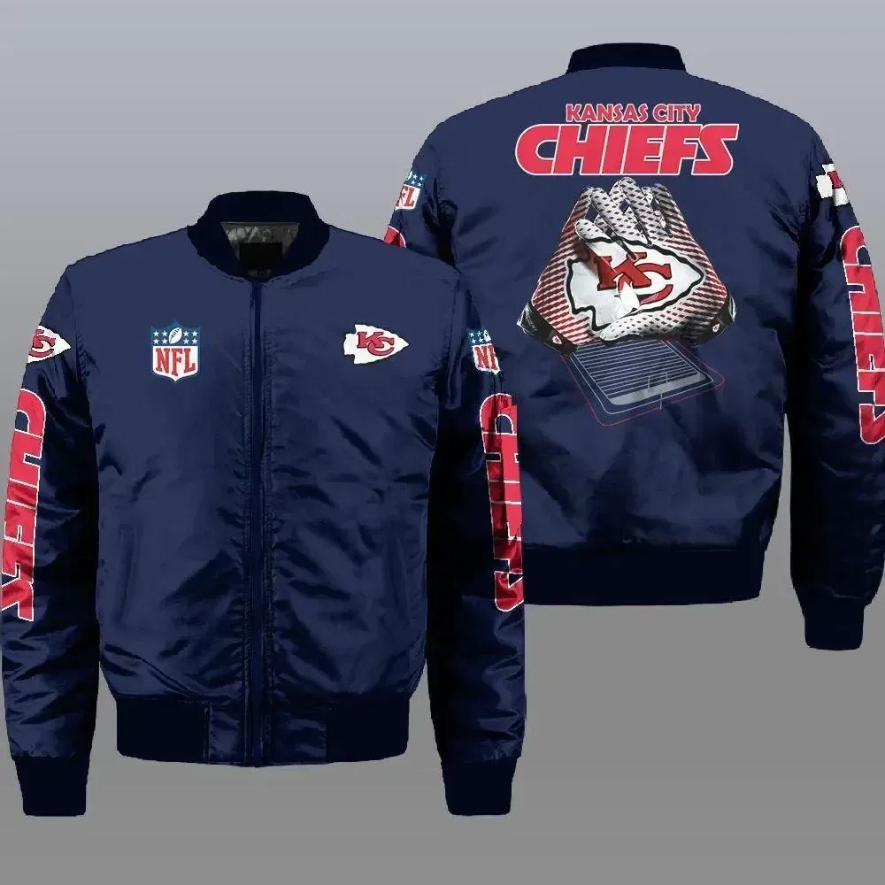 Sportswearmerch Kansas City Chiefs NFL Pattern Bomber Jacket For Fan