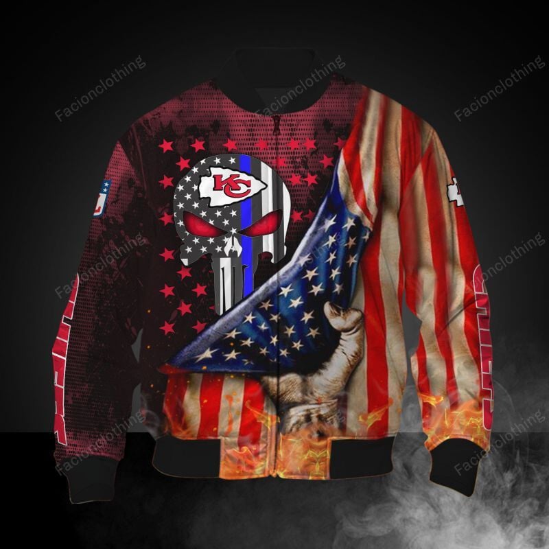 Sportswearmerch Kansas City Chiefs NFL Personalized Bomber Jacket For Fan