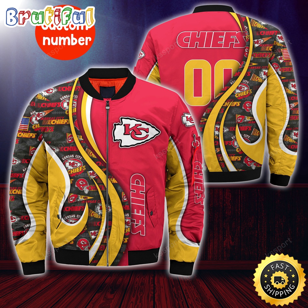 Sportswearmerch Kansas City Chiefs NFL Personalized Bomber Jacket For Fan