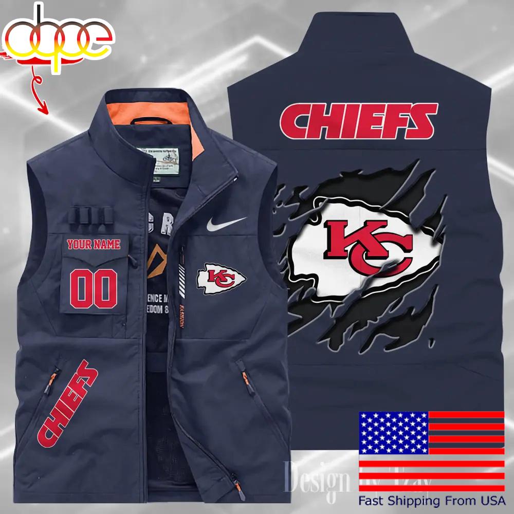 Sportswearmerch Kansas City Chiefs NFL Personalized Pocket Vest For Fan