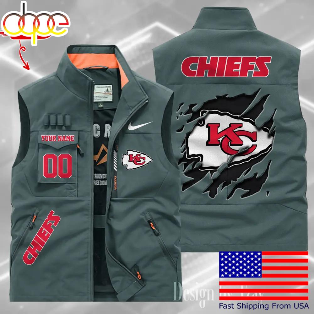 Sportswearmerch Kansas City Chiefs NFL Personalized Pocket Vest For Fan