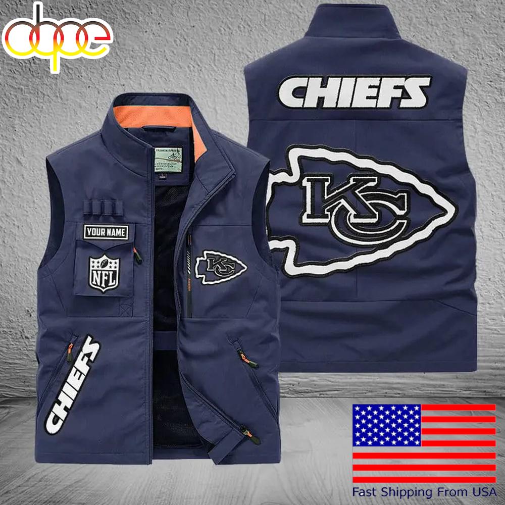 Sportswearmerch Kansas City Chiefs NFL Personalized Pocket Vest For Fans For Fan