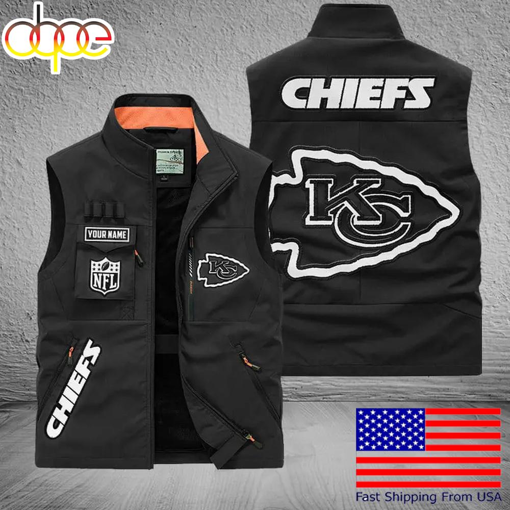 Sportswearmerch Kansas City Chiefs NFL Personalized Pocket Vest For Fans For Fan