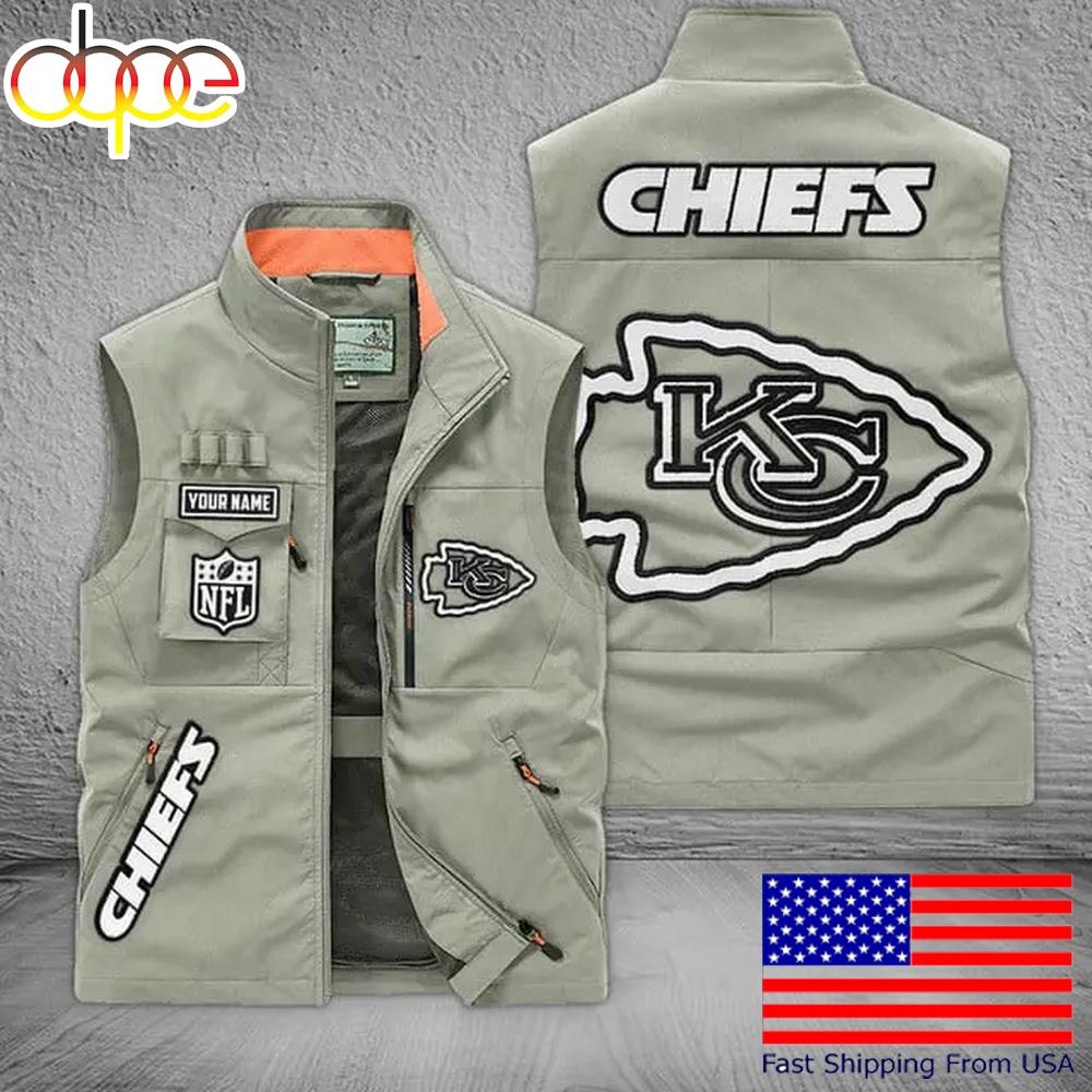 Sportswearmerch Kansas City Chiefs NFL Personalized Pocket Vest For Fans For Fan