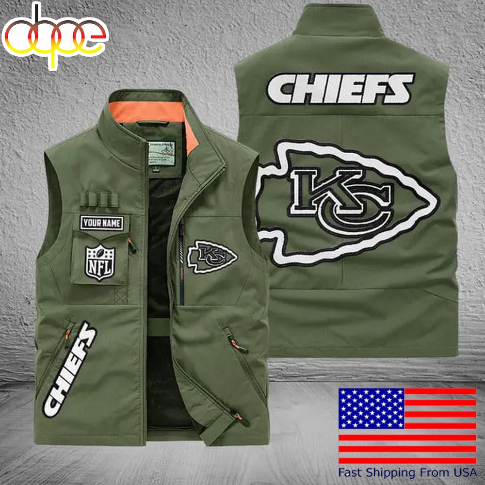 Sportswearmerch Kansas City Chiefs NFL Personalized Pocket Vest For Fans For Fan