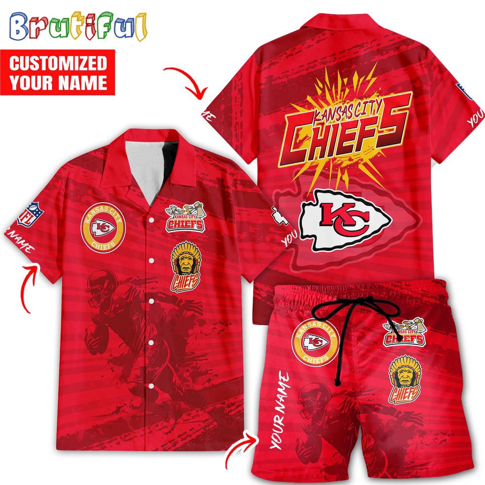 Sportswearmerch Kansas City Chiefs NFL Personalized Set Short Set For Fan