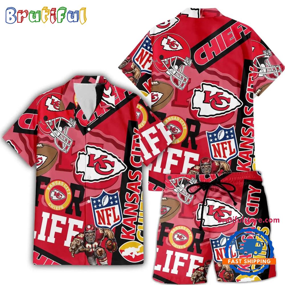 Sportswearmerch Kansas City Chiefs NFL Personalized Set Short Set For Fan