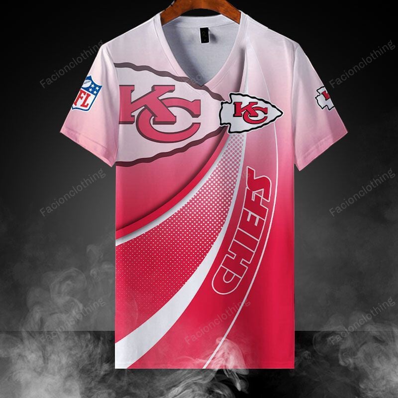 Sportswearmerch Kansas City Chiefs NFL Personalized V-neck Women T-shirt For Fan