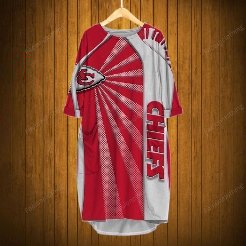 Sportswearmerch Kansas City Chiefs NFL Pocket Dress Personalized For Fan