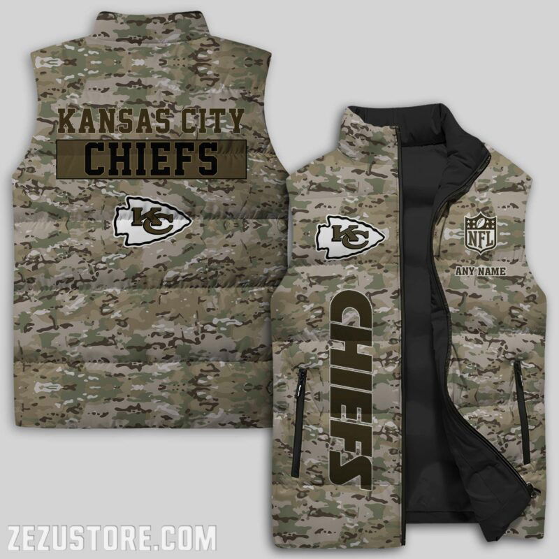 Sportswearmerch Kansas City Chiefs NFL Sleeveless Puffer Jacket For Fans